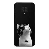 Θήκη Sonique Men's Edition για Xiaomi Redmi Note 9S/9 Pro Audio Kitten - White