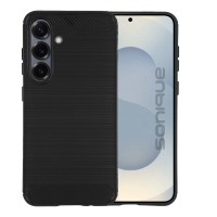 Θήκη Σιλικόνης Sonique Carbon Brushed Samsung Galaxy S25 Μαύρο