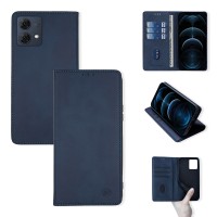 Θήκη Πορτοφόλι Vintage Magnet Wallet Sonique Motorola Moto G84 5G Μπλε Σκούρο