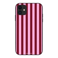 Θήκη Sonique Stripe Stories Series για Apple iPhone 11 Ρίγες Ροζ – Κόκκινο