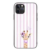 Θήκη Sonique Stripe Stories Series για Apple iPhone 11 Pro Λιλά- Καμηλοπάρδαλη με Τσιχλόφουσκα