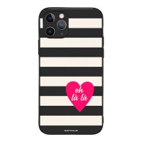 Θήκη Sonique Stripe Stories Series για Apple iPhone 11 Pro Oh La La – Μαύρο