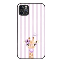 Θήκη Sonique Stripe Stories Series για Apple iPhone 11 Pro Max Λιλά- Καμηλοπάρδαλη με Τσιχλόφουσκα