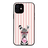 Θήκη Sonique Stripe Stories Series για Apple iPhone 12 Ζέβρα – Τσιχλόφουσκα