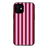 Θήκη Sonique Stripe Stories Series για Apple iPhone 12 Ρίγες Ροζ – Κόκκινο