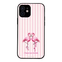 Θήκη Sonique Stripe Stories Series για Apple iPhone 12 Φλαμίνγκο