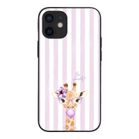 Θήκη Sonique Stripe Stories Series για Apple iPhone 12 mini Λιλά- Καμηλοπάρδαλη με Τσιχλόφουσκα