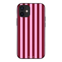 Θήκη Sonique Stripe Stories Series για Apple iPhone 12 mini Ρίγες Ροζ – Κόκκινο