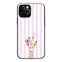 Θήκη Sonique Stripe Stories Series για Apple iPhone 12 Pro Λιλά- Καμηλοπάρδαλη με Τσιχλόφουσκα
