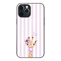 Θήκη Sonique Stripe Stories Series για Apple iPhone 12 Pro Max Λιλά- Καμηλοπάρδαλη με Τσιχλόφουσκα