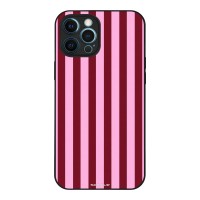 Θήκη Sonique Stripe Stories Series για Apple iPhone 12 Pro Max Ρίγες Ροζ – Κόκκινο