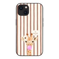 Θήκη Sonique Stripe Stories Series για Apple iPhone 13 Καφέ - Καμηλοπάρδαλη με Τσιχλόφουσκα