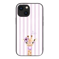 Θήκη Sonique Stripe Stories Series για Apple iPhone 13 Mini Λιλά- Καμηλοπάρδαλη με Τσιχλόφουσκα