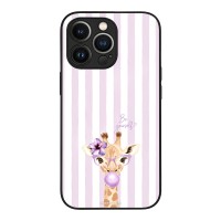 Θήκη Sonique Stripe Stories Series για Apple iPhone 13 Pro Λιλά- Καμηλοπάρδαλη με Τσιχλόφουσκα