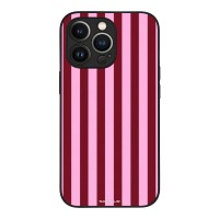 Θήκη Sonique Stripe Stories Series για Apple iPhone 13 Pro Ρίγες Ροζ – Κόκκινο
