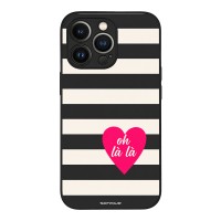 Θήκη Sonique Stripe Stories Series για Apple iPhone 13 Pro Oh La La – Μαύρο