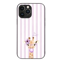 Θήκη Sonique Stripe Stories Series για Apple iPhone 13 Pro Max Λιλά- Καμηλοπάρδαλη με Τσιχλόφουσκα