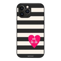 Θήκη Sonique Stripe Stories Series για Apple iPhone 13 Pro Max Oh La La – Μαύρο