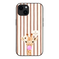 Θήκη Sonique Stripe Stories Series για Apple iPhone 14 Καφέ - Καμηλοπάρδαλη με Τσιχλόφουσκα