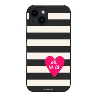 Θήκη Sonique Stripe Stories Series για Apple iPhone 14 Oh La La – Μαύρο