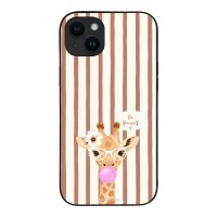 Θήκη Sonique Stripe Stories Series για Apple iPhone 14 Plus Καφέ - Καμηλοπάρδαλη με Τσιχλόφουσκα
