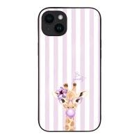Θήκη Sonique Stripe Stories Series για Apple iPhone 14 Plus Λιλά- Καμηλοπάρδαλη με Τσιχλόφουσκα