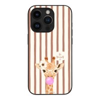 Θήκη Sonique Stripe Stories Series για Apple iPhone 14 Pro Καφέ - Καμηλοπάρδαλη με Τσιχλόφουσκα