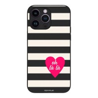 Θήκη Sonique Stripe Stories Series για Apple iPhone 14 Pro Max Oh La La – Μαύρο