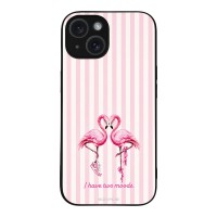 Θήκη Sonique Stripe Stories Series για Apple iPhone 15 Φλαμίνγκο