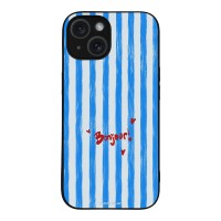 Θήκη Sonique Stripe Stories Series για Apple iPhone 15 Bonjour Blue