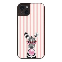 Θήκη Sonique Stripe Stories Series για Apple iPhone 15 Plus Ζέβρα – Τσιχλόφουσκα