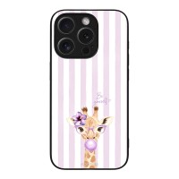 Θήκη Sonique Stripe Stories Series για Apple iPhone 15 Pro Λιλά- Καμηλοπάρδαλη με Τσιχλόφουσκα