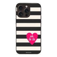 Θήκη Sonique Stripe Stories Series για Apple iPhone 15 Pro Max Oh La La – Μαύρο