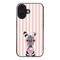 Θήκη Sonique Stripe Stories Series για Apple iPhone 16 Ζέβρα – Τσιχλόφουσκα