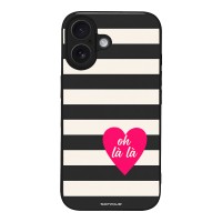 Θήκη Sonique Stripe Stories Series για Apple iPhone 16 Oh La La – Μαύρο