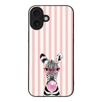 Θήκη Sonique Stripe Stories Series για Apple iPhone 16 Plus Ζέβρα – Τσιχλόφουσκα