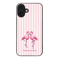 Θήκη Sonique Stripe Stories Series για Apple iPhone 16 Plus Φλαμίνγκο