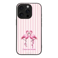 Θήκη Sonique Stripe Stories Series για Apple iPhone 16 Pro Φλαμίνγκο