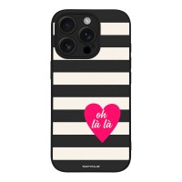 Θήκη Sonique Stripe Stories Series για Apple iPhone 16 Pro Oh La La – Μαύρο