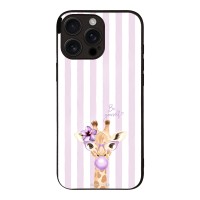 Θήκη Sonique Stripe Stories Series για Apple iPhone 16 Pro Max Λιλά- Καμηλοπάρδαλη με Τσιχλόφουσκα