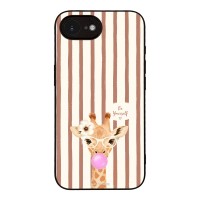 Θήκη Sonique Stripe Stories Series για Apple iPhone 16e / iPhone 17e Καφέ - Καμηλοπάρδαλη με Τσιχλόφουσκα