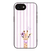 Θήκη Sonique Stripe Stories Series για Apple iPhone 16e / iPhone 17e Λιλά- Καμηλοπάρδαλη με Τσιχλόφουσκα