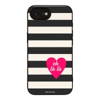 Θήκη Sonique Stripe Stories Series για Apple iPhone 16e / iPhone 17e Oh La La – Μαύρο