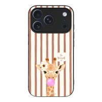 Θήκη Sonique Stripe Stories Series για Apple iPhone 17 Pro Καφέ - Καμηλοπάρδαλη με Τσιχλόφουσκα