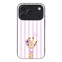 Θήκη Sonique Stripe Stories Series για Apple iPhone 17 Pro Λιλά- Καμηλοπάρδαλη με Τσιχλόφουσκα