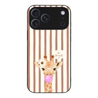 Θήκη Sonique Stripe Stories Series για Apple iPhone 17 Pro Max Καφέ - Καμηλοπάρδαλη με Τσιχλόφουσκα