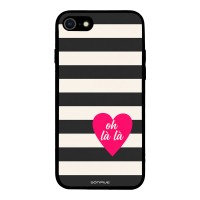 Θήκη Sonique Stripe Stories Series για Apple iPhone 7 / iPhone 8 / iPhone SE 2020 / iPhone SE 2022 Oh La La – Μαύρο