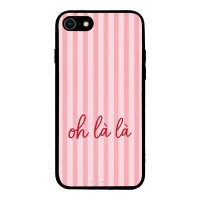 Θήκη Sonique Stripe Stories Series για Apple iPhone 7 / iPhone 8 / iPhone SE 2020 / iPhone SE 2022 Oh La La – Ροζ