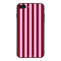 Θήκη Sonique Stripe Stories Series για Apple iPhone 7 Plus / iPhone 8 Plus Ρίγες Ροζ – Κόκκινο