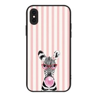 Θήκη Sonique Stripe Stories Series για Apple iPhone X / iPhone XS Ζέβρα – Τσιχλόφουσκα